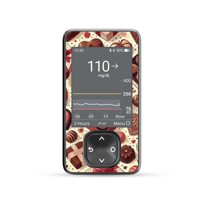 Chocolate Love DEXCOM G7 and G6 Touchscreen Receiver Sticker