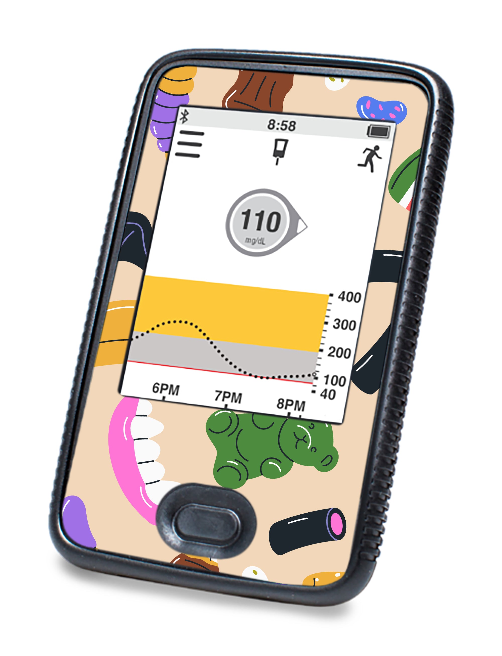 Candy Chaos Dexcom G6 Touchscreen Receiver Sticker - Pump Peelz