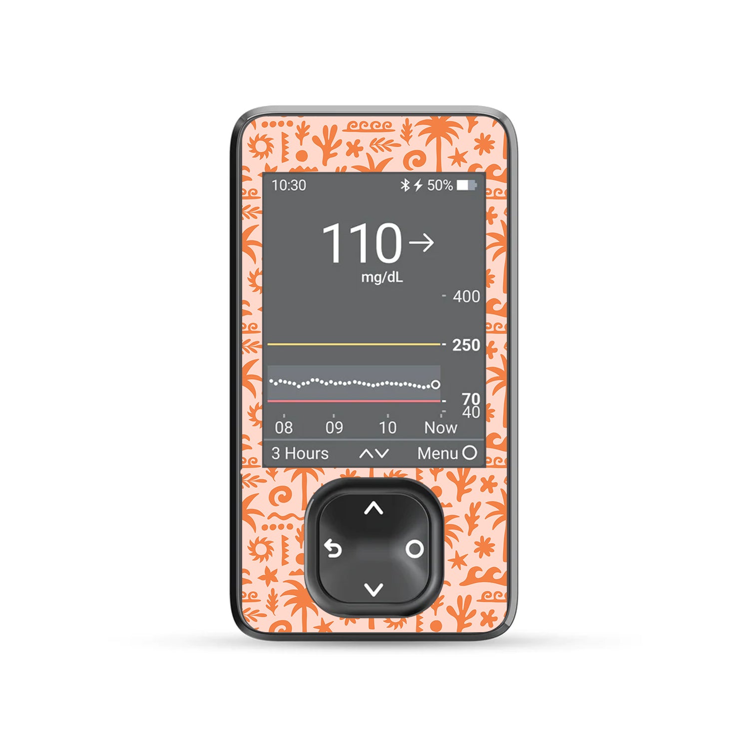 Terracotta Tides Dexcom G7 Touchscreen Receiver Sticker - Pump Peelz