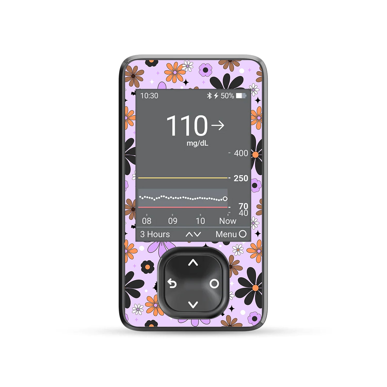 Batty Blooms Dexcom G7 Touchscreen Receiver Sticker - Pump Peelz