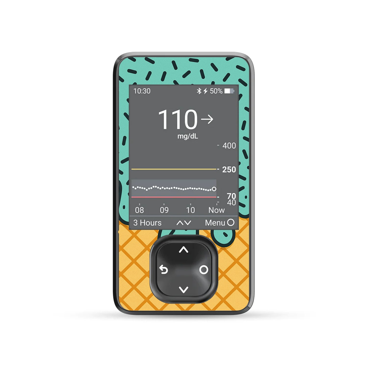 Ice Cream Social Dexcom G7 Touchscreen Receiver Sticker - Pump Peelz