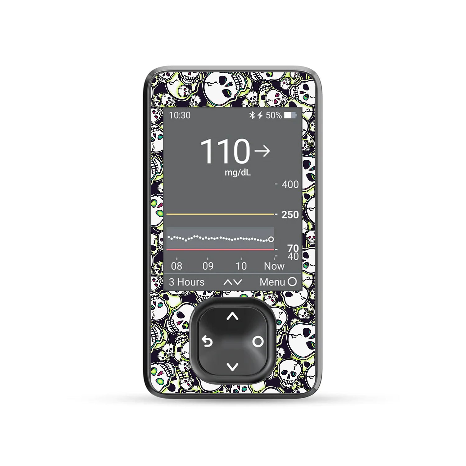 Bone Glow Dexcom G7 Touchscreen Receiver Sticker - Pump Peelz