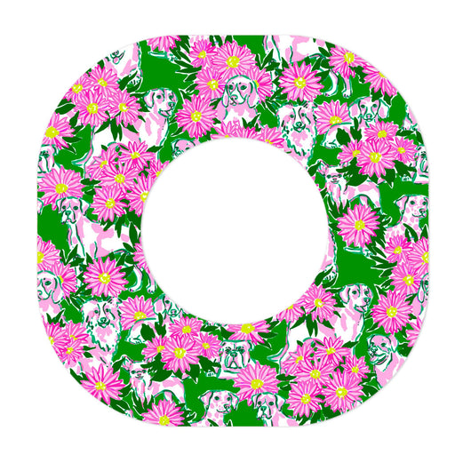 Dogs and Daisies Patch Patch Tape Designed for the DEXCOM G7 and Stelo-Pump Peelz