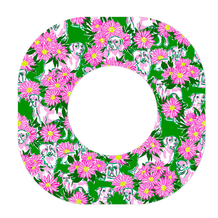 Dogs and Daisies Patch Patch Tape Designed for the DEXCOM G7 and Stelo-Pump Peelz