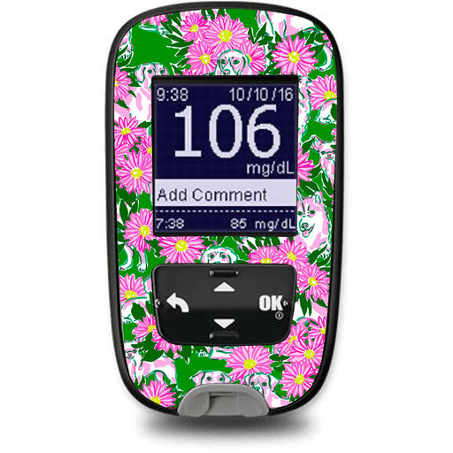 Dogs and Daisies for the Accu-Chek Guide Glucometer-Pump Peelz