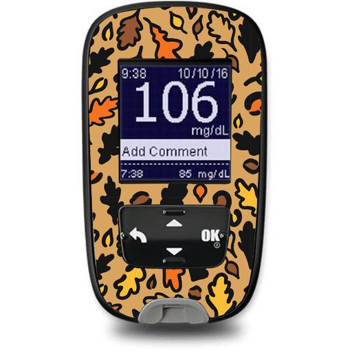 Falling Leaves Sticker for the Accu-Chek Guide Glucometer-Pump Peelz