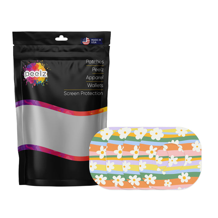 Floral Swirls Patch Tape Designed for the DEXCOM G7 and Stelo-Pump Peelz