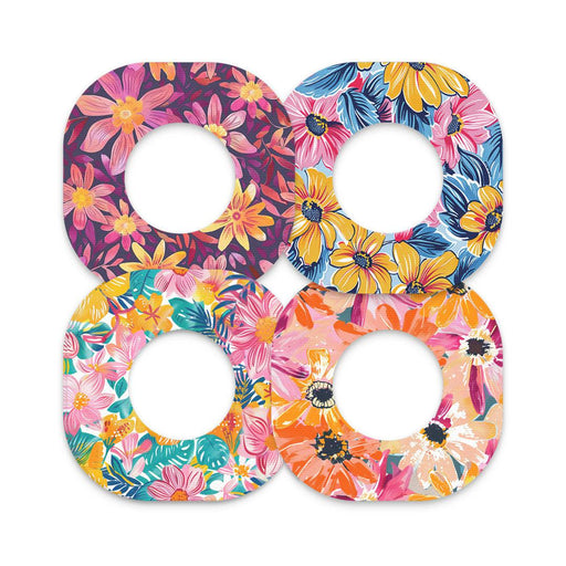 Floral Variety Patch Tape Designed for the Dexcom G7 and Stelo-Pump Peelz