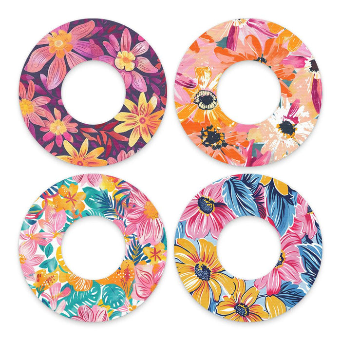 Floral Variety Patch Tape Designed for the FreeStyle Libre 2-Pump Peelz