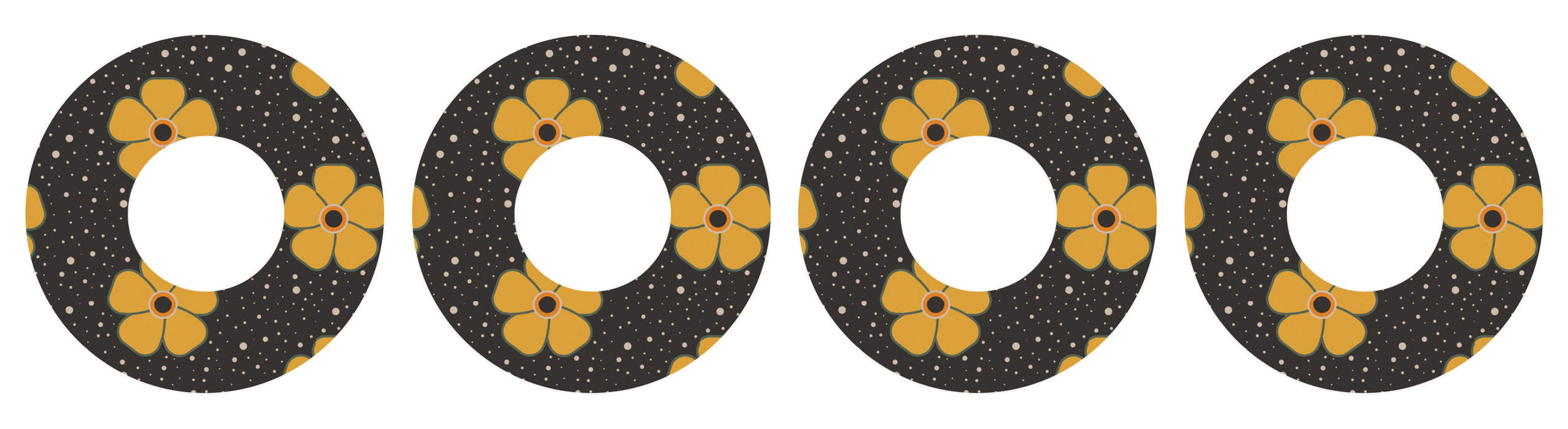 Flower Power Patch Tape Designed for the FreeStyle Libre 2-Pump Peelz