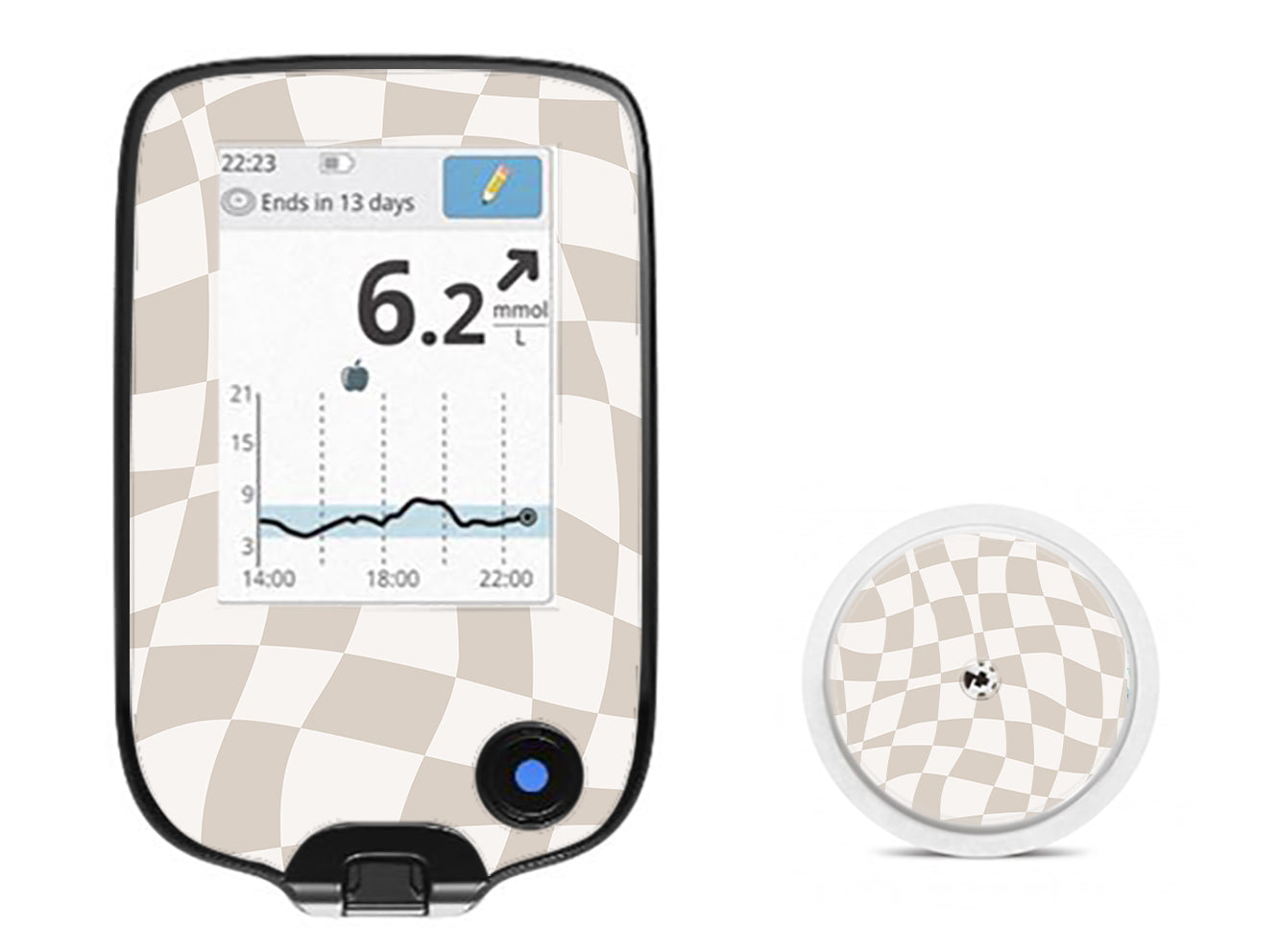 Creamy Check Freestyle Libre 2 Sticker - Pump Peelz