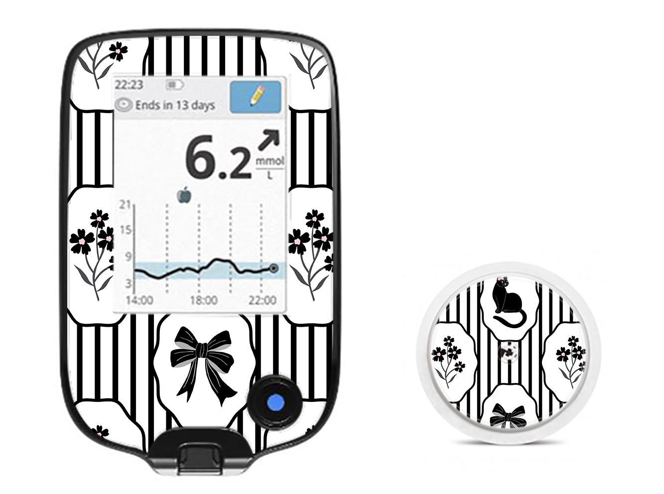 Midnight Cat Freestyle Libre 2 Sticker - Pump Peelz