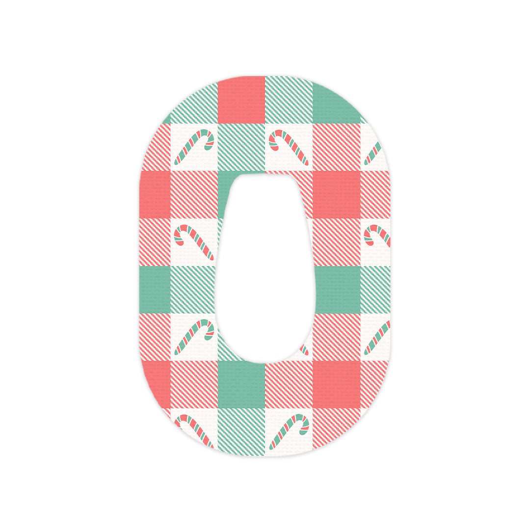 Peppermint Plaid Dexcom G6 Patch Tape - Pump Peelz