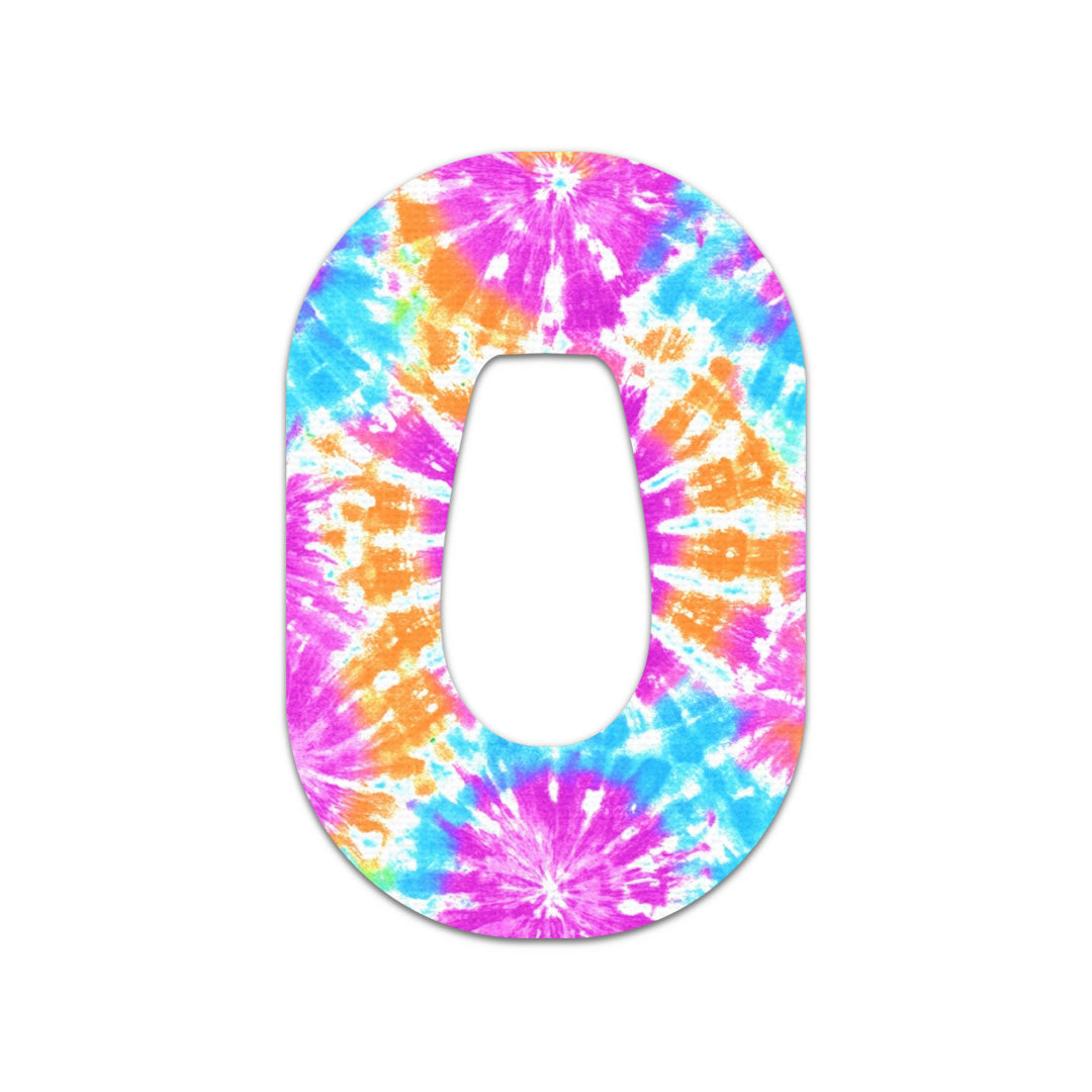 Neon Tie Dye Dexcom G6 Patch Tape - Pump Peelz