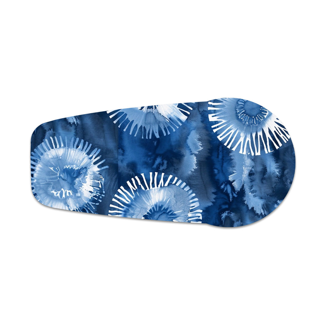 Monochrome Blue Tie Dye Dexcom G6 Transmitter Sticker