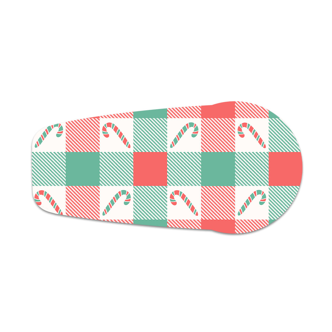 Peppermint Plaid Dexcom G6 Transmitter Sticker - Pump Peelz
