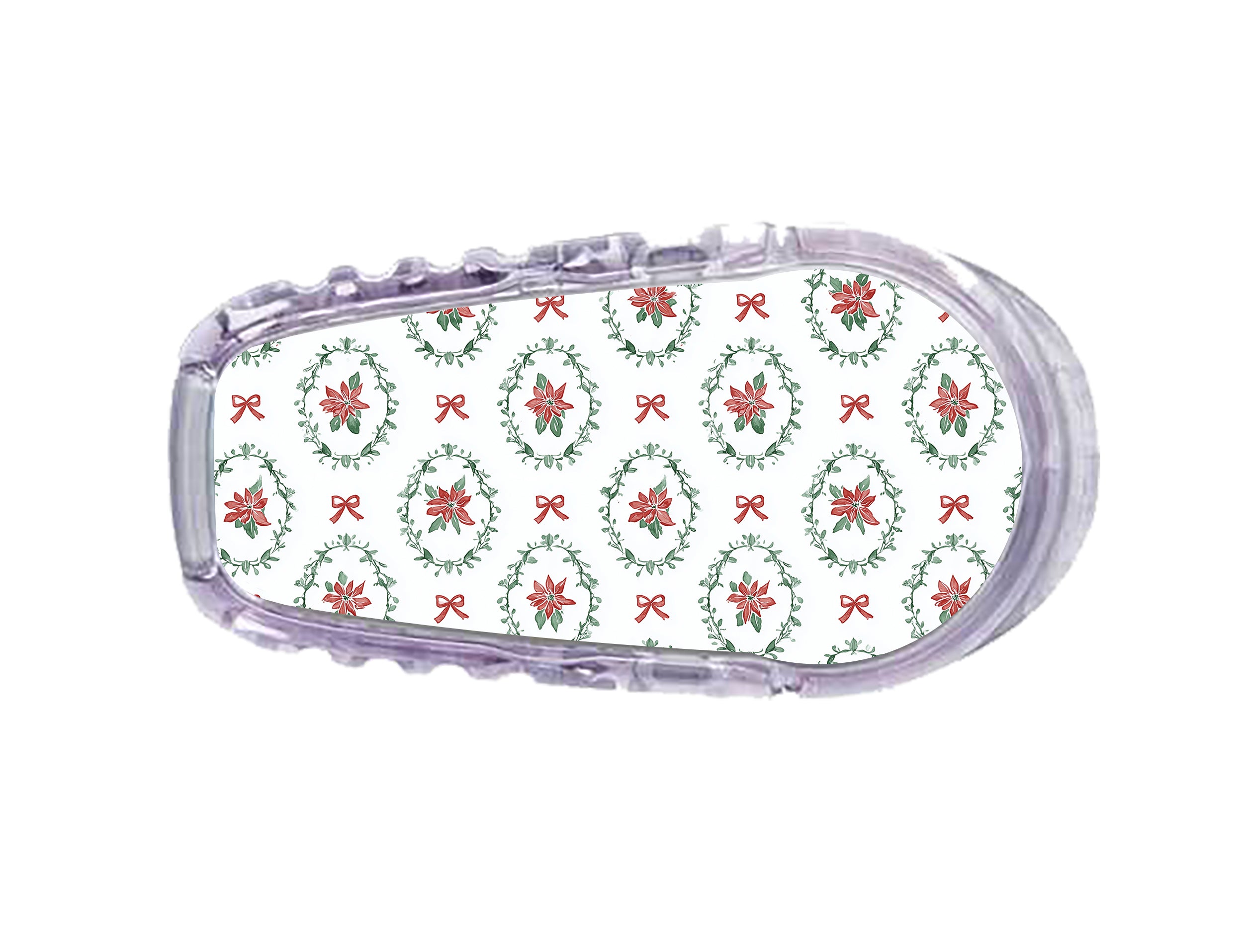 Poinsettia Parade Dexcom G6 Transmitter Sticker - Pump Peelz