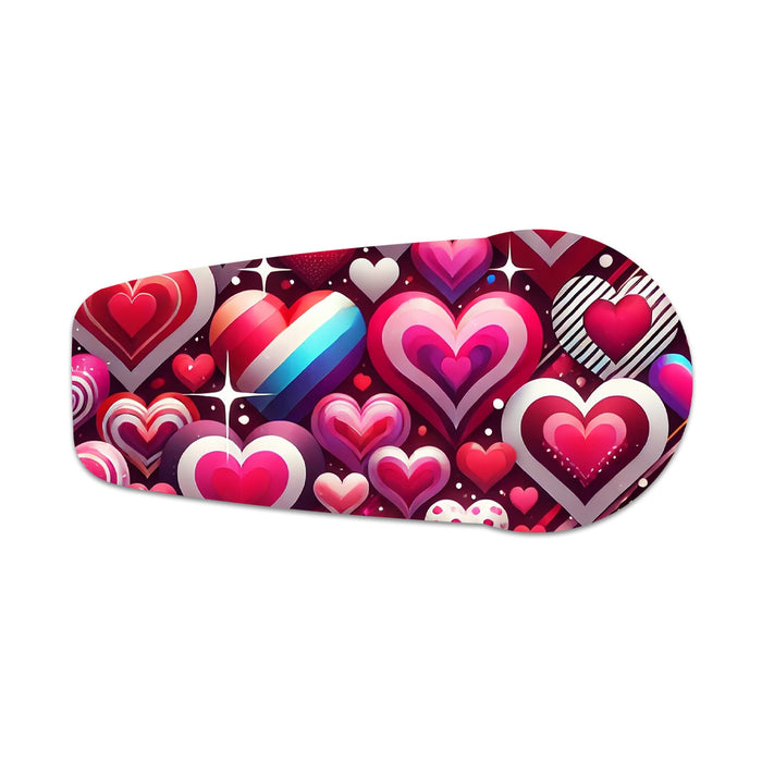 Sparkly Hearts Dexcom G6 Transmitter Sticker