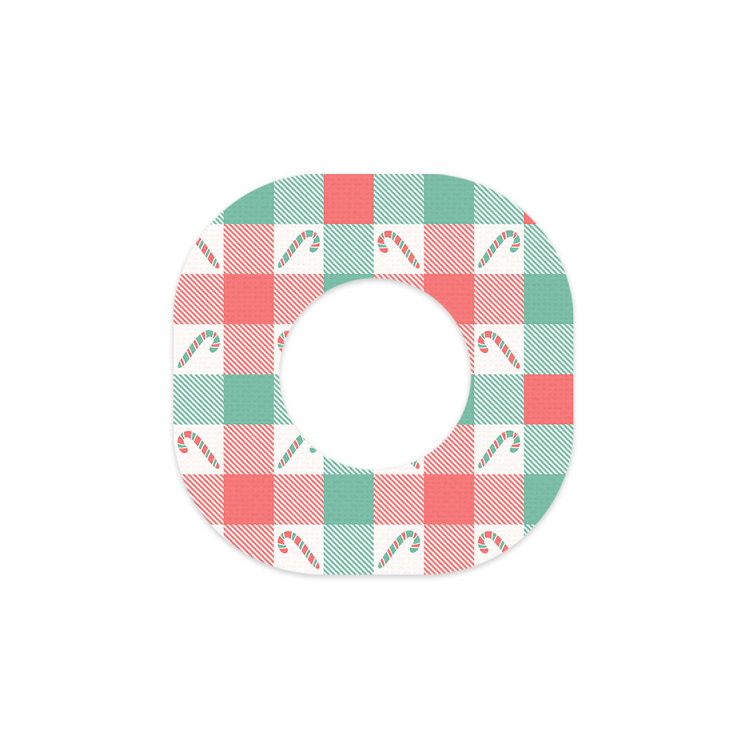 Peppermint Plaid Dexcom G7 and Stelo Patch Tape - Pump Peelz