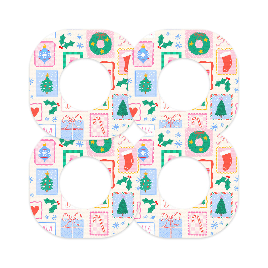 Holiday Greetings Dexcom G7 and Stelo Patch Tape - Pump Peelz