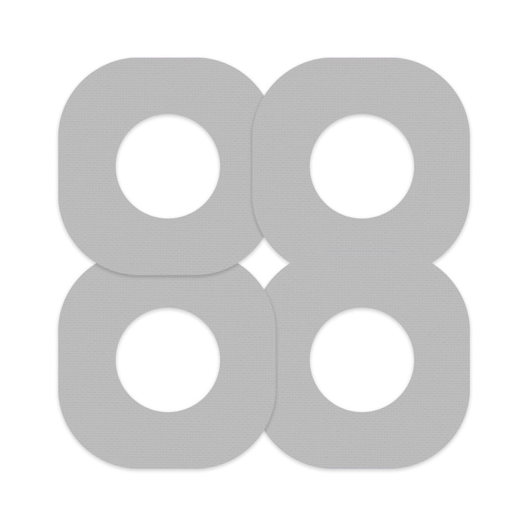 Solid Color Grey Dexcom G7 and Stelo Patch Tape - Pump Peelz