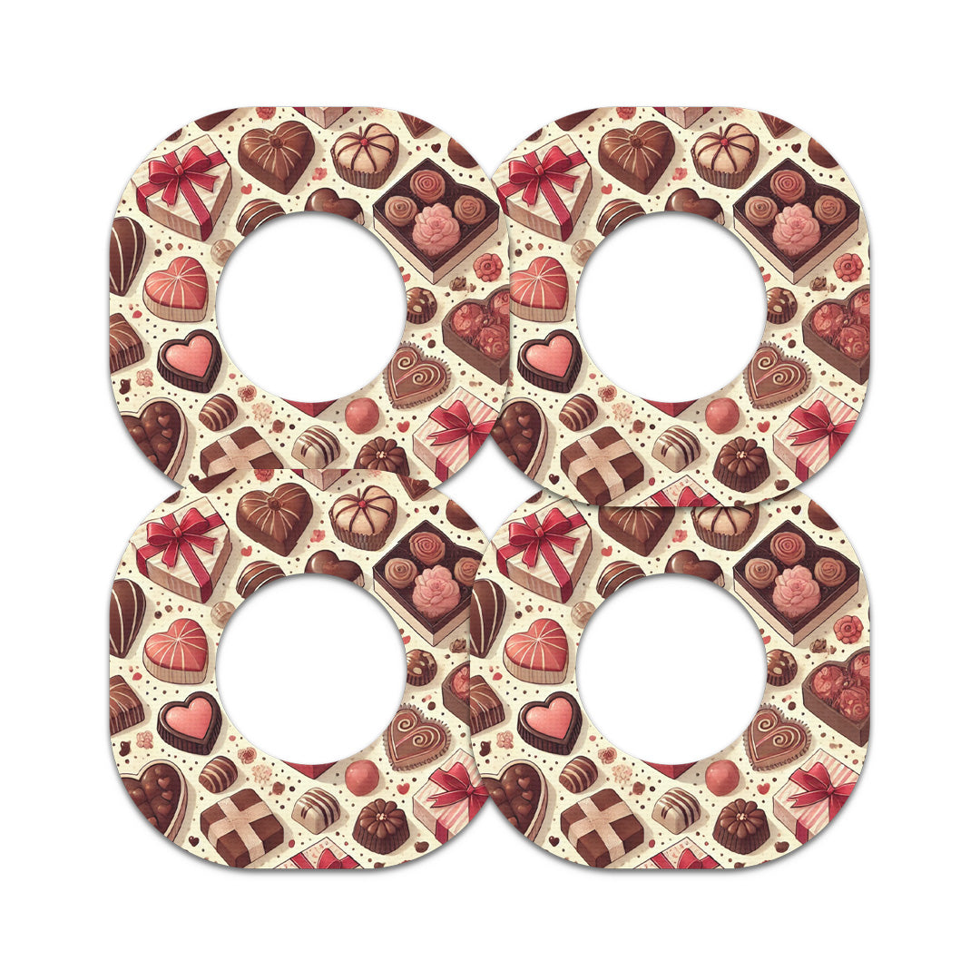 Chocolate Love Dexcom G7 and Stelo Patch Tape - Pump Peelz