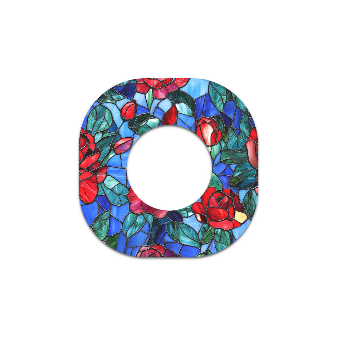 Crimson Blooms Dexcom G7 and Stelo Patch Tape - Pump Peelz