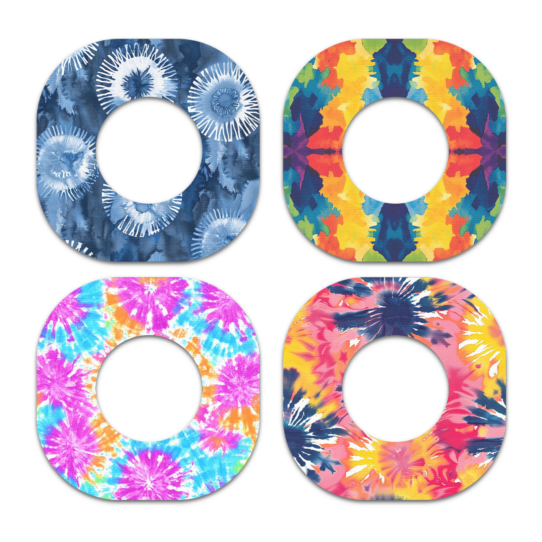 Tie Dye Variety Pack Dexcom G7 and Stelo Patch Tape - Pump Peelz