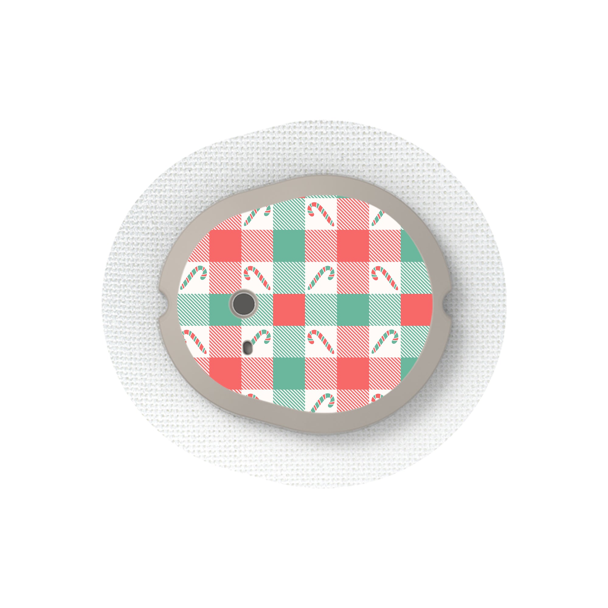 Peppermint Plaid Dexcom G7 and Stelo Transmitter Sticker - Pump Peelz