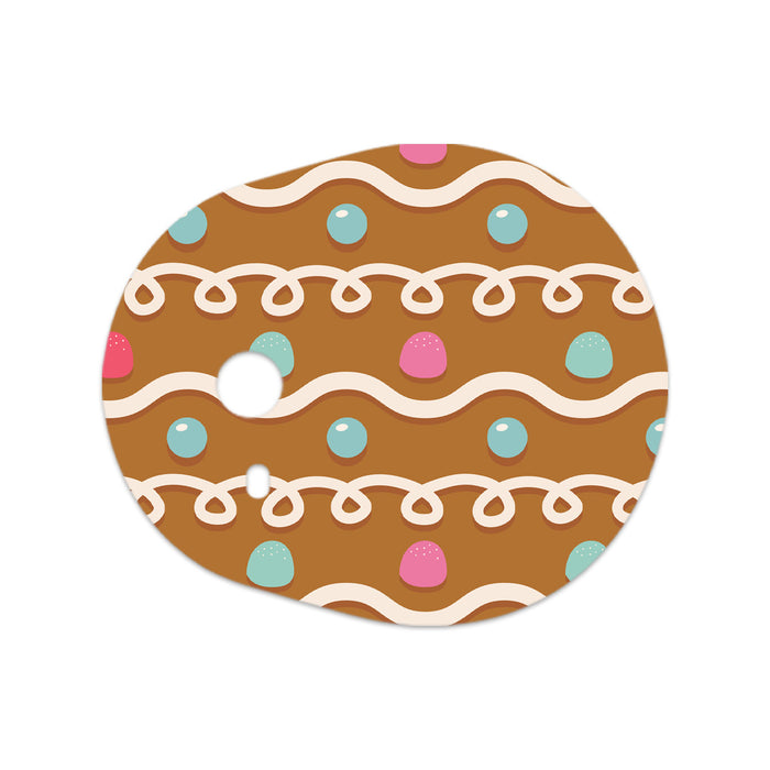 Gingerbread Sticker Designed for the DEXCOM G7 and Stelo Transmitter