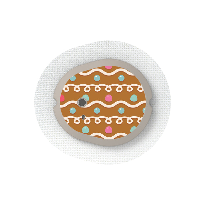 Gingerbread Sticker Designed for the DEXCOM G7 and Stelo Transmitter