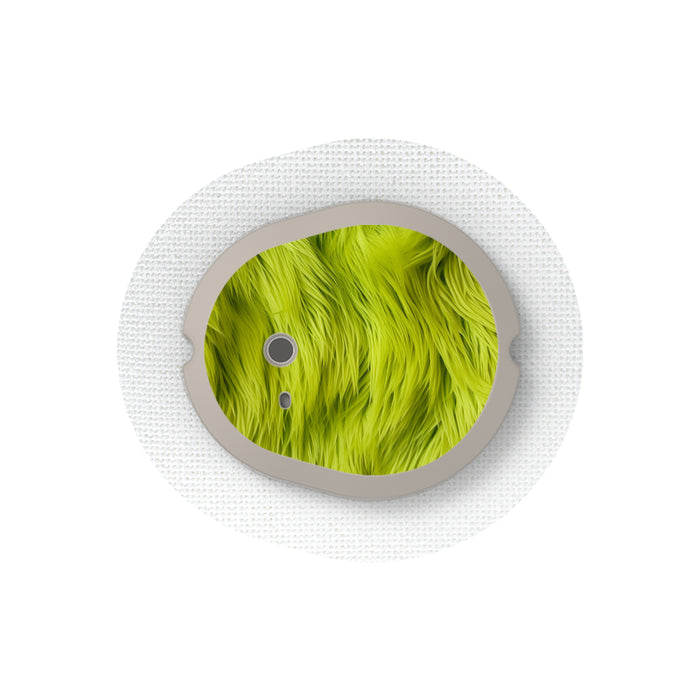 Green Fur Sticker Designed for the DEXCOM G7 and Stelo Transmitter