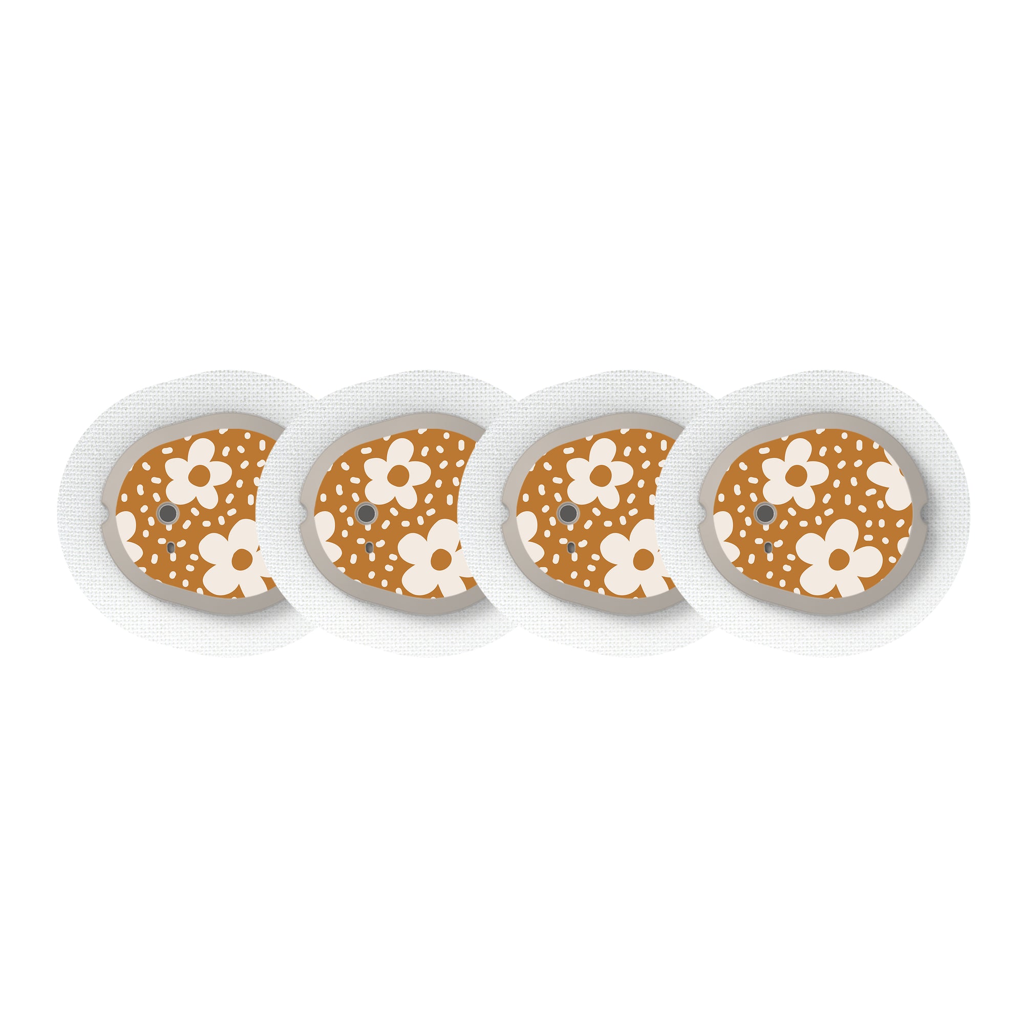 Caramel Daisies Dexcom G7 and Stelo Transmitter Sticker - Pump Peelz