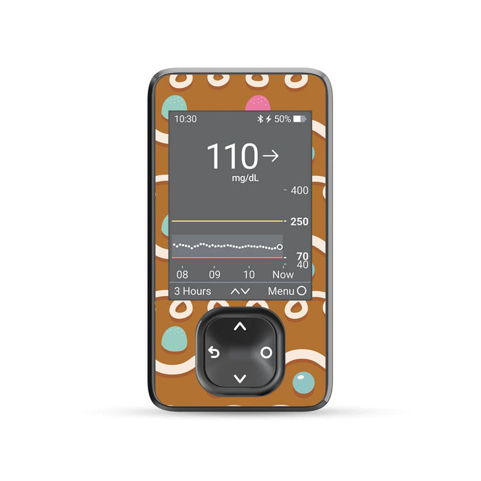 Gingerbread DEXCOM G7 and G6 Touchscreen Receiver Sticker-Pump Peelz