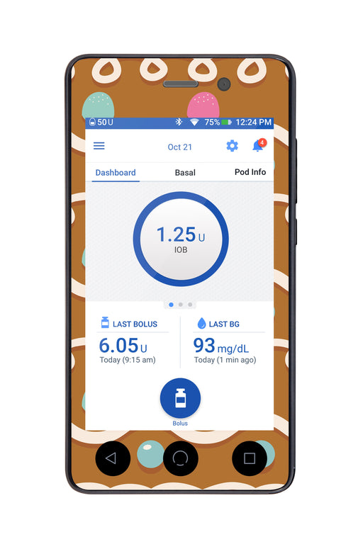 Gingerbread Omnipod DASH™-Pump Peelz