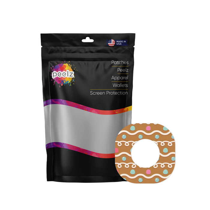 Gingerbread Patch Tape Designed for the DEXCOM G7 and Stelo-Pump Peelz