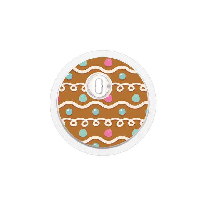 Gingerbread Sticker Designed for the FreeStyle Libre 3 Sensor-Pump Peelz