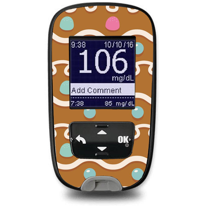 Gingerbread Sticker for the Accu-Chek Guide Glucometer-Pump Peelz