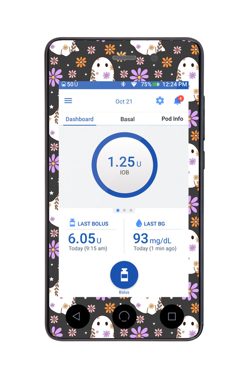 Groovy Ghosts for Omnipod DASH™-Pump Peelz