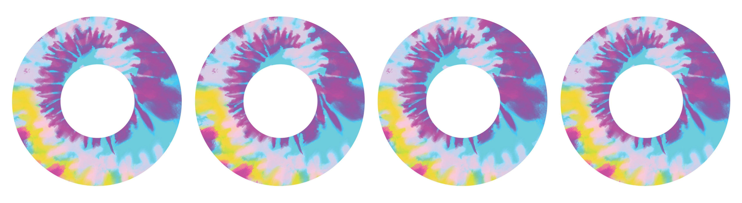 Groovy Tie-Dye Patch+ Tape Designed for the FreeStyle Libre 2 - Pump Peelz