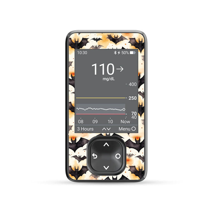 Halloween Bats DEXCOM G7 and Stelo and G6 Touchscreen Receiver Sticker-Pump Peelz