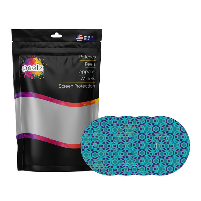 Holiday Stars Patch Tape Designed for the FreeStyle Libre 2-Pump Peelz