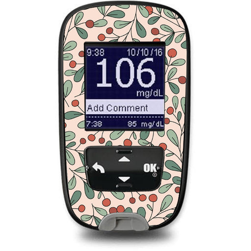 Holly Berries Sticker for the Accu-Chek Guide Glucometer-Pump Peelz