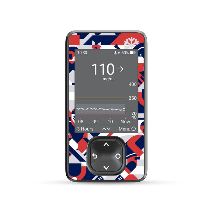 Ice Hockey DEXCOM G7 and Stelo and G6 Touchscreen Receiver Sticker-Pump Peelz