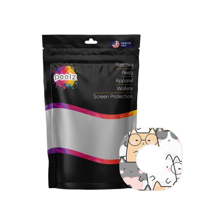 Kitty Cartoon Patch Tape Designed for the DEXCOM G7 and Stelo-Pump Peelz