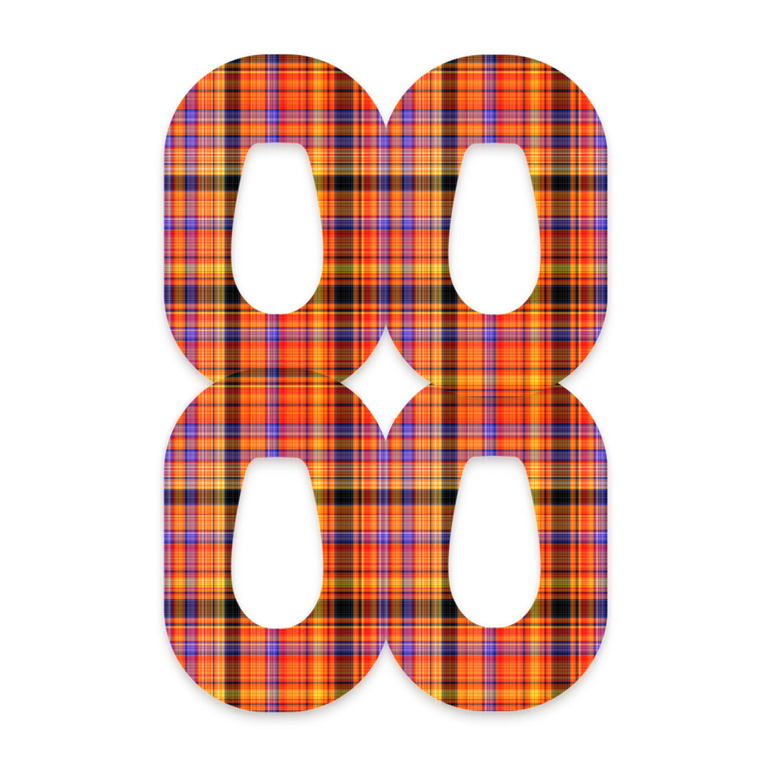 Pumpkin Plaid Dexcom G6 Patch Tape - Pump Peelz