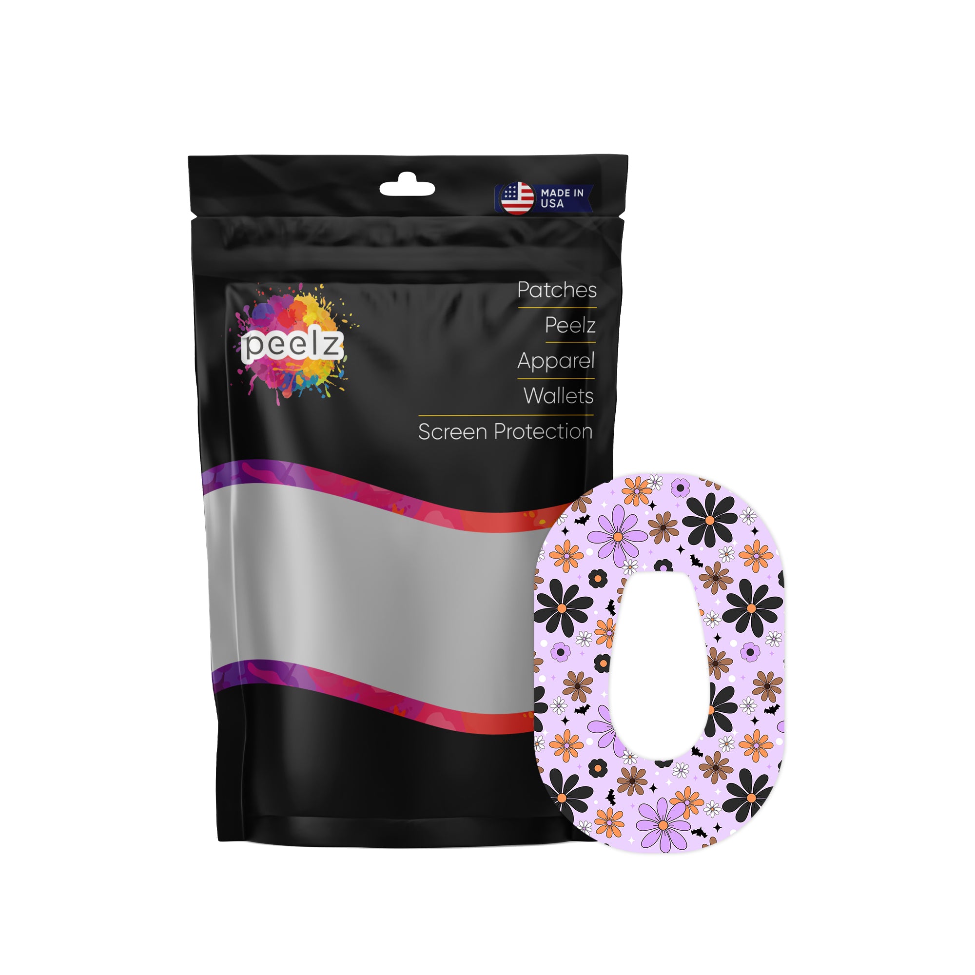 Batty Blooms Dexcom G6 Patch Tape - Pump Peelz