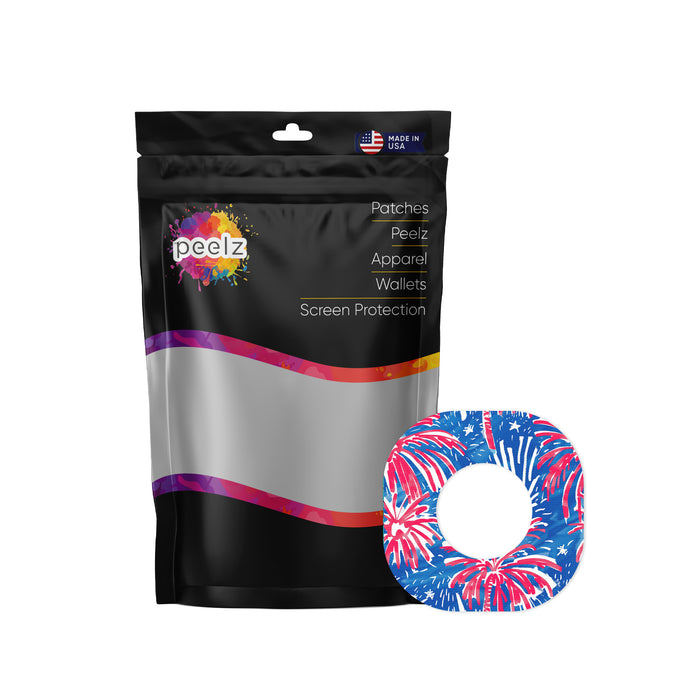 Watercolor Fireworks Patch Patch Tape Designed for the DEXCOM G7
