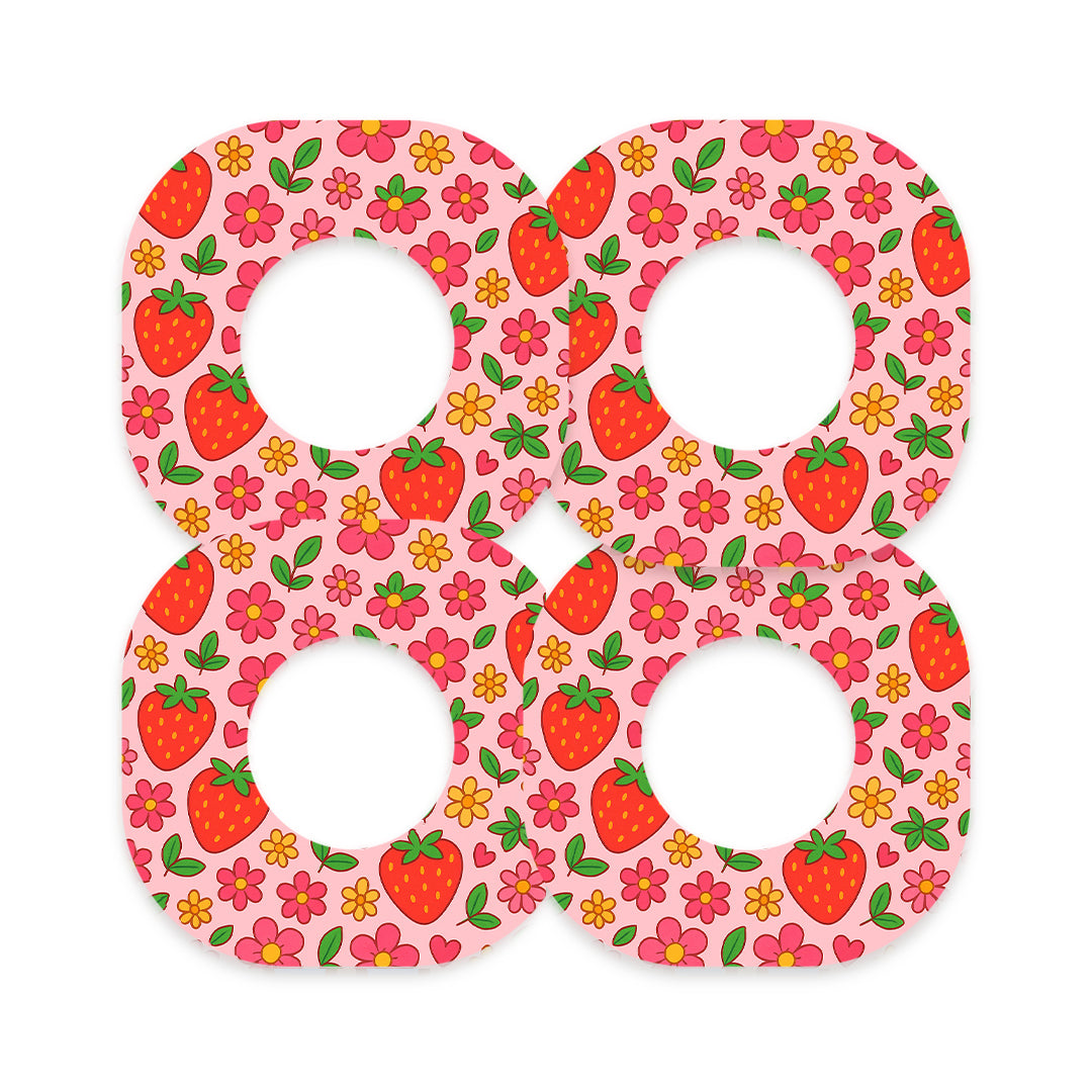 Strawberry Garden Dexcom G7 and Stelo Patch Tape - Pump Peelz