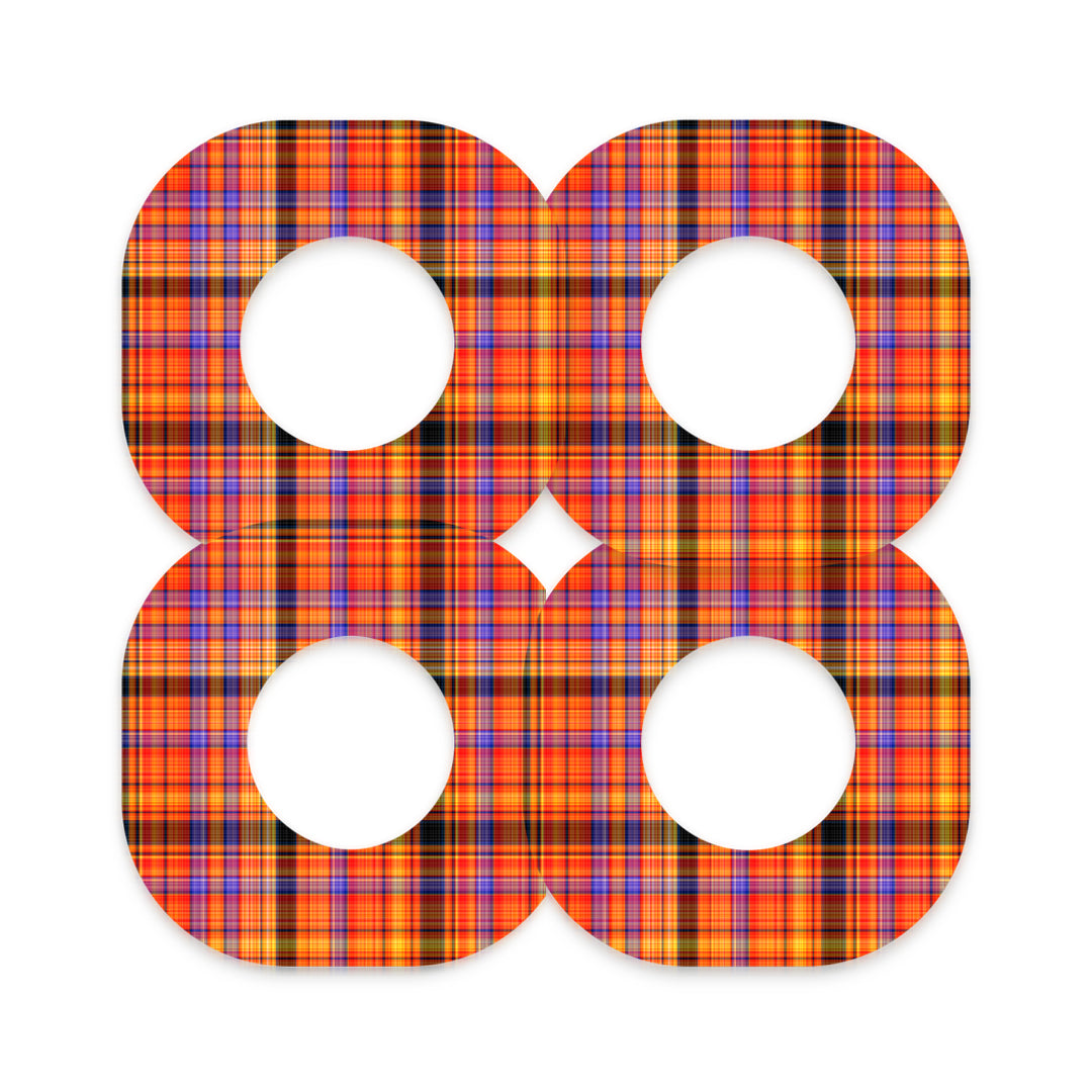 Pumpkin Plaid Dexcom G7 and Stelo Patch Tape - Pump Peelz